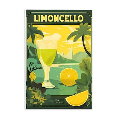 Stupell Lemon Cocktail in Tropical Scene Wall Plaque Art Design By Andreas Magnusson