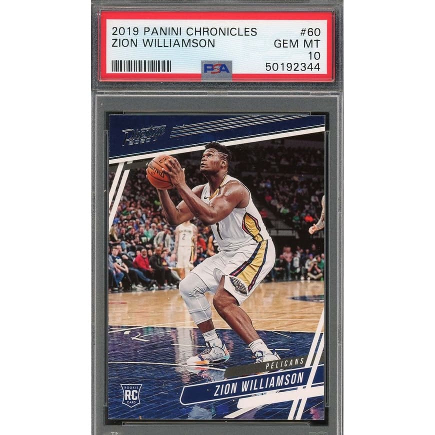 Zion Williamson 2019 Panini Chronicles Basketball Rookie Card RC #60 Graded PSA 10 GEM MINT - 8'6" x 11'6"