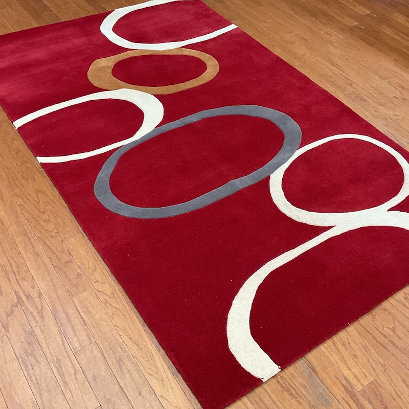 HERAT ORIENTAL Handmade Tibetan Wool Rug - 5' x 8'