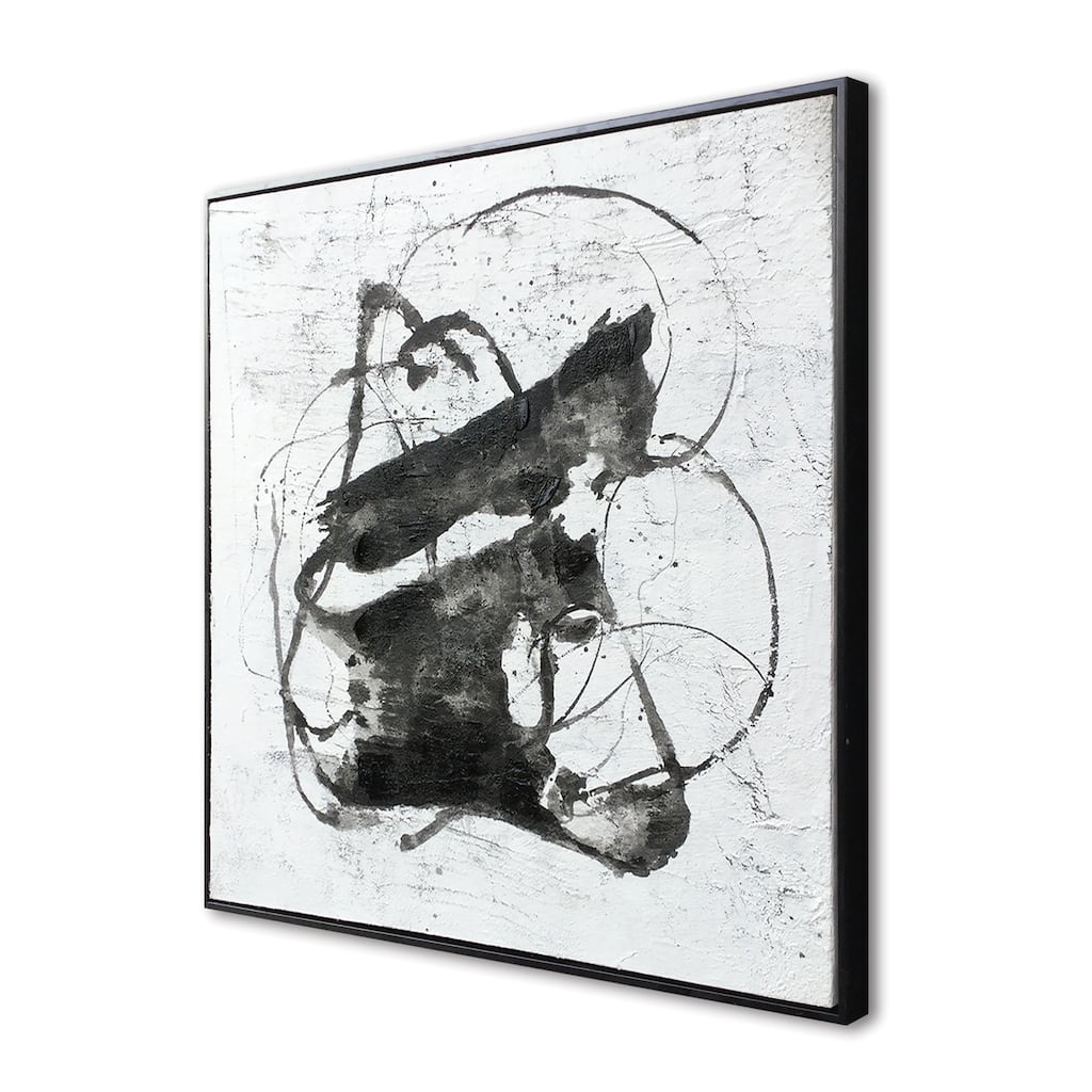 Abyss Hand Painted Framed Canvas 30" x 30"