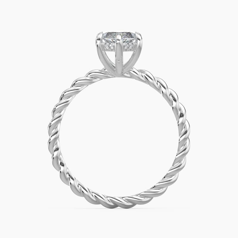 Auriya 14k Gold Lab Grown Marquise Diamond Twisted Hidden Halo Engagement Ring 1.00 to 5.00 ct. tw. (F-G, VS)