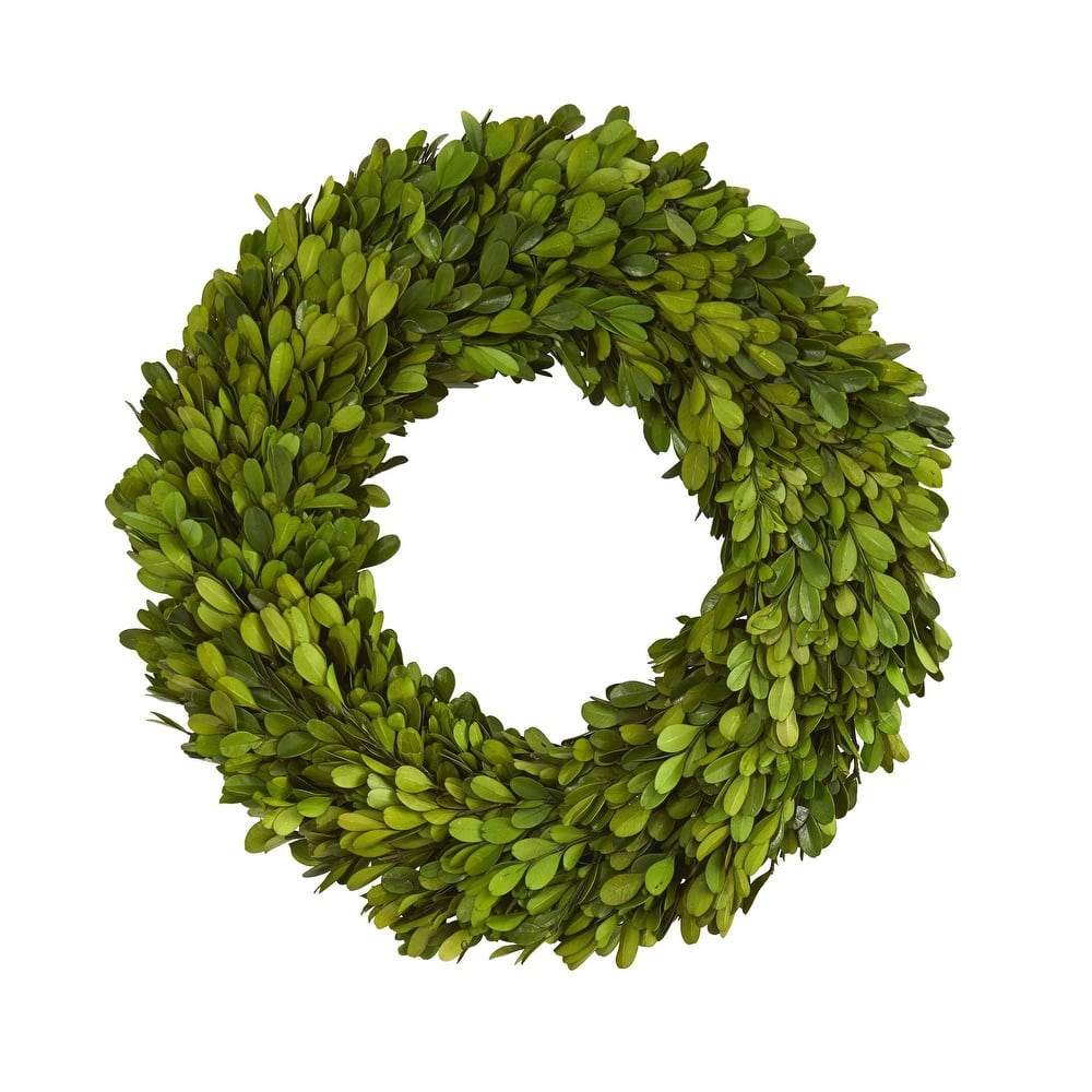 Nearly Natural 14" Preserved Boxwood Wreath