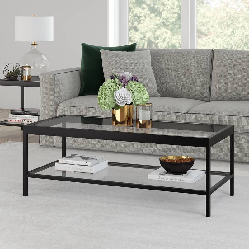 Alexis Metal and Glass Coffee Table