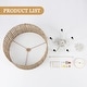preview thumbnail 23 of 46, 5 - Light Dimmable Drum Chandelier Natural Rattan Bohemian & Coastal Pendant - 18.9 in