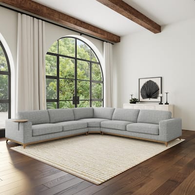 Classic Home Donovan Upholstered Sectional Sofa - 132.3Wx132.3Dx32.3H