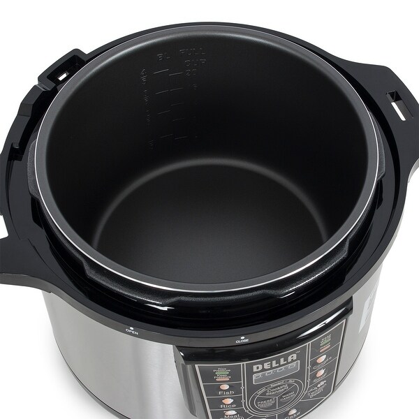 Della 8-in-1 Programmable Electric Pressure Cooker Stainless Steel