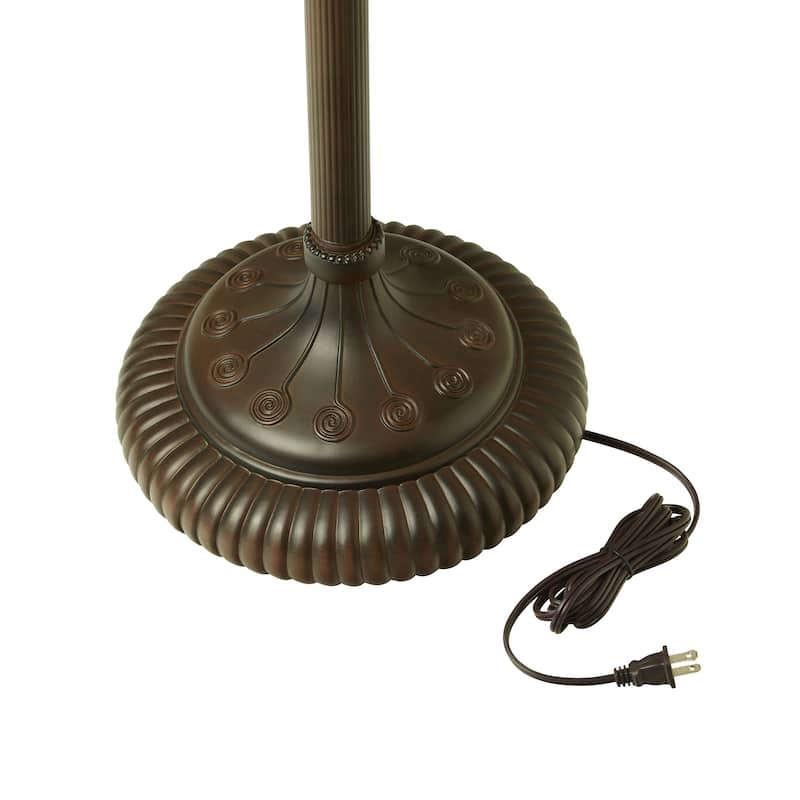 Calliope River of Goods Tiffany-Style Laburnum Stained Glass 65-Inch Floor Lamp - 22" x 22" x 65"
