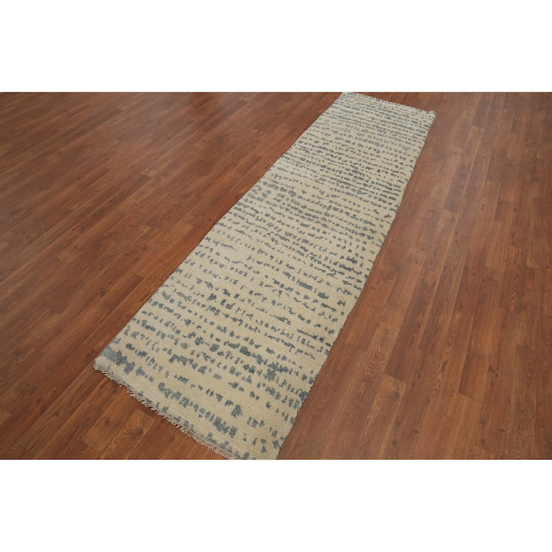 Handmade Wool Modern Gabbeh Indian Runner Rug 2x8 - 8' 1'' X 2' 4''