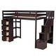 preview thumbnail 6 of 40, Multifunctional Design Loft Bed with Storage Stairs and Shelves, Efficient space, Twin Size