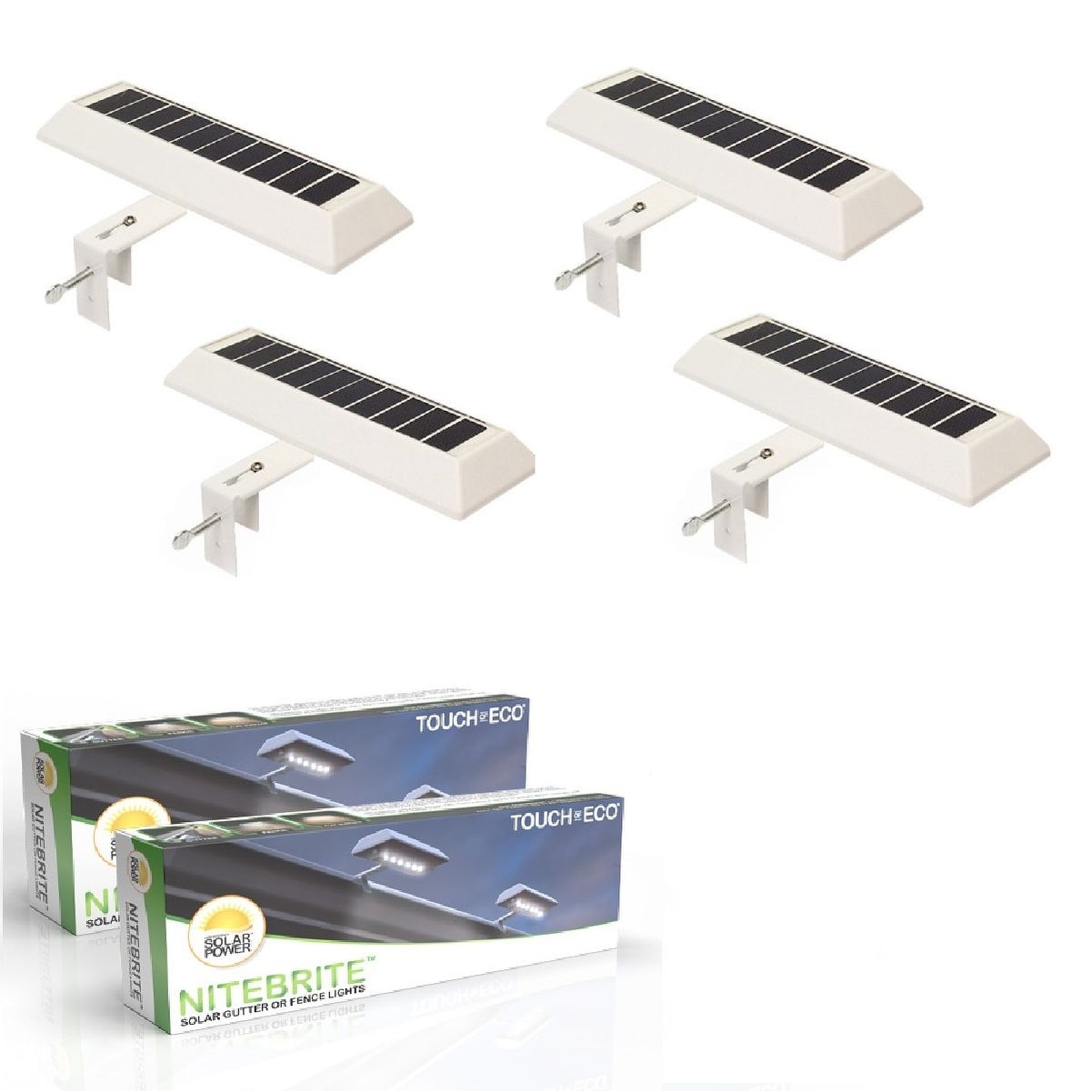 Nitebrite Solar Motion Detector Outdoor LED Lights 2 or 4 Pack
