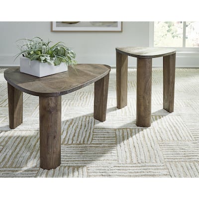 Signature Design by Ashley Reidport Grayish Brown Accent Coffee Table (Set of 2) - 26.5" W x 26" D x 19.13" H