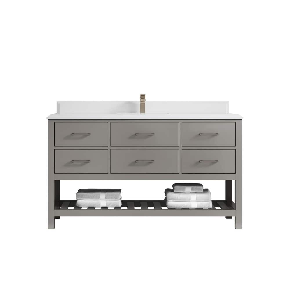 Willow Collections 60 in. W x 22 in. D Parker Single Sink Bathroom Vanity with Countertop