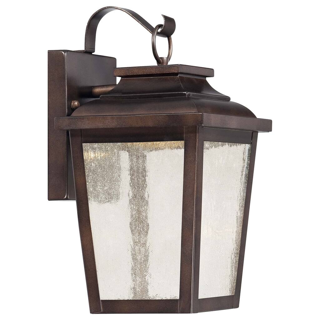 Lavery Irvington Manor Bronze & Seedy Glass 1 Light Outdoor Wall Mount