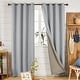 preview thumbnail 49 of 69, Deconovo Faux Linen Total Blackout Grommet Curtain (2 Panels) 52Wx108L Inch - Dark Grey