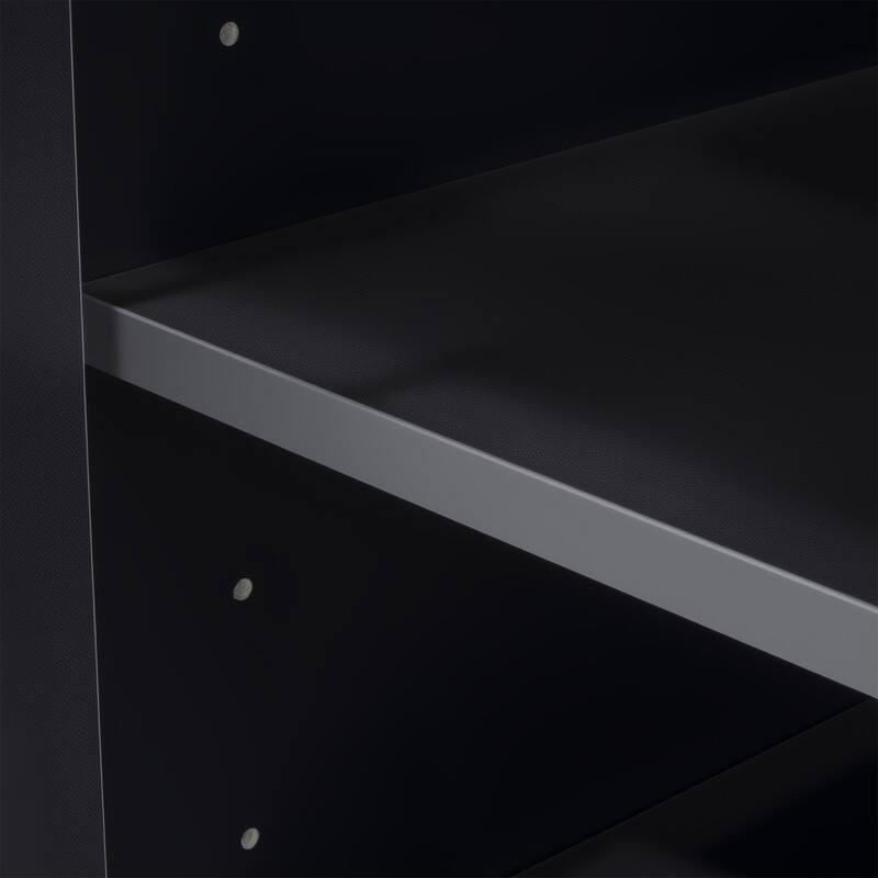 Modern 128.2" Wall Unit Entertainment Center for TVs up to 80", TV Stand Media Console with Bookshelves and Glass Cabinets