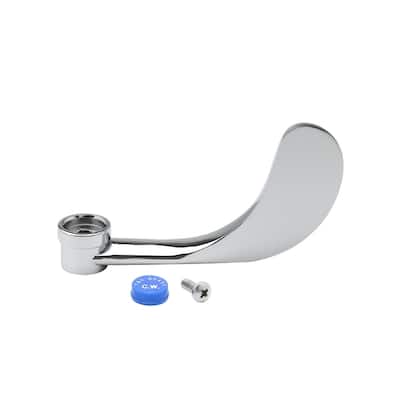 T and S Brass 4" Wrist-Action Handle with Cold Index & Screw