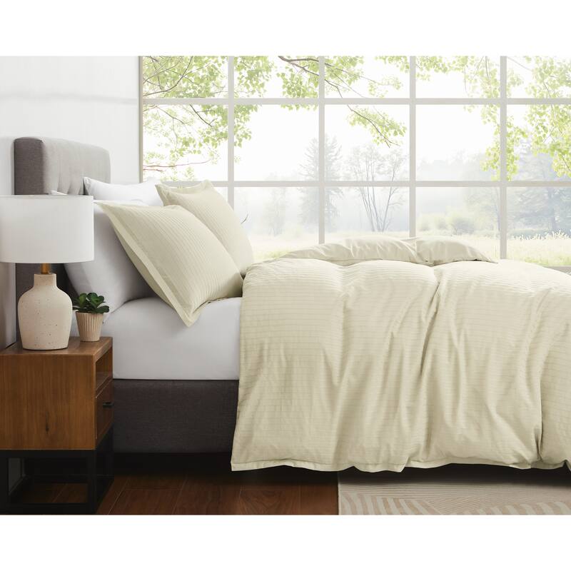 Royal Velvet Olivia Stripe 3 Piece Duvet Cover Set