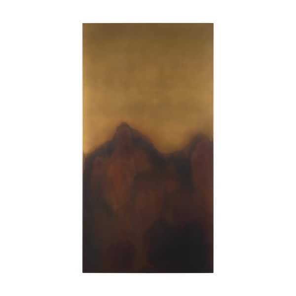 Rios Gold and Red Painted w/ Acid Wash Metal Wall Art Bed Bath