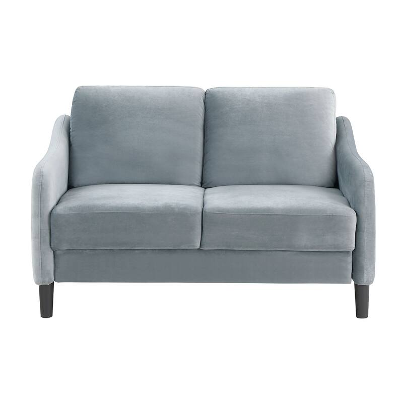 Mid-century Modern Upholstered Velvet Sofa Set with Armchair, Loveseat, 3-Seater Sofa - 2-Seater - Grey