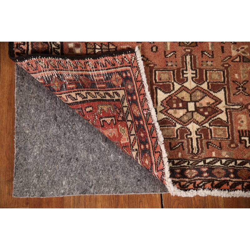 Tribal Gharajeh Persian Vintage Runner Rug Handmade Wool Carpet - 3'3"x 9'4"