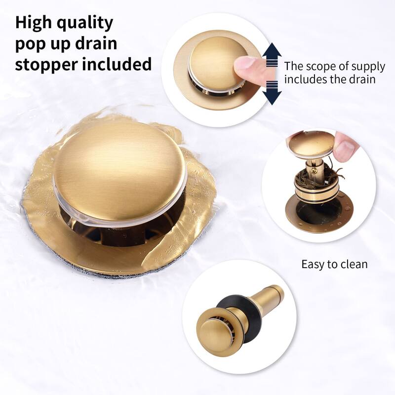 4 Inch Centerset Bathroom Sink Faucet Dual Handle Bathroom Faucet with 360°Swivel Spout Vanity Tap with Pop Up Drain