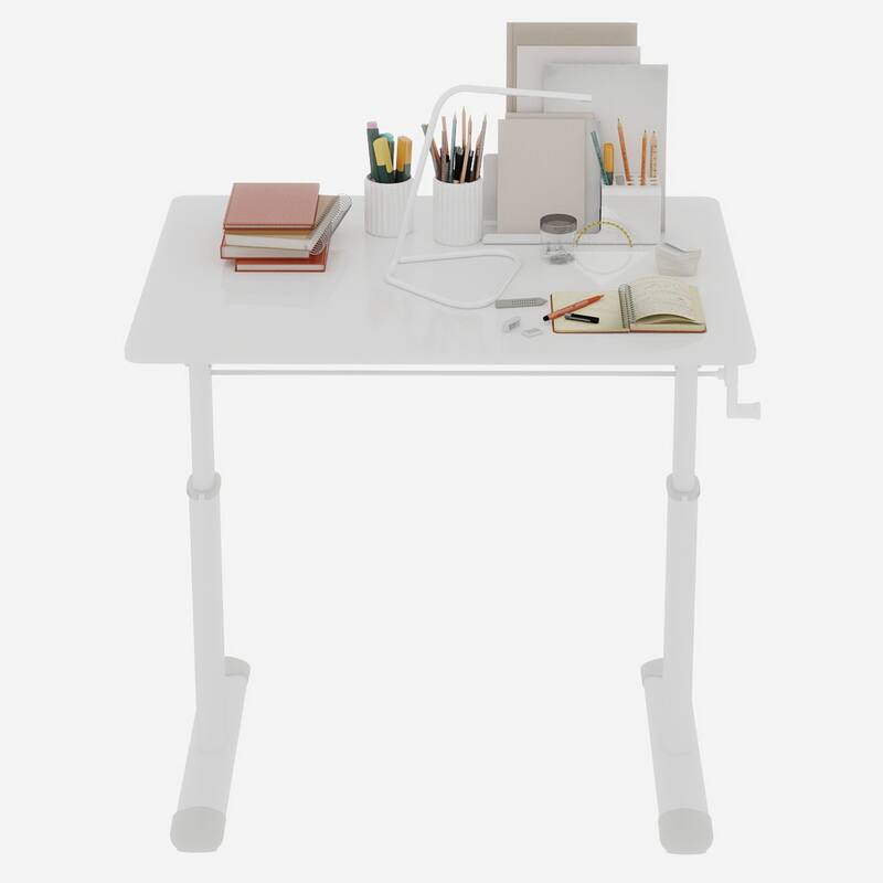 GDFStudio - 32"W Manual Height Adjustable Ergonomic Computer Desk