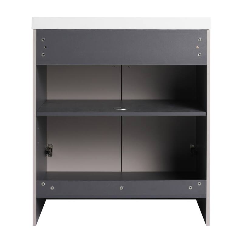 ARTCHIRLY 24/30/36 Inch Bathroom Vanity with Sink, Freestanding Bathroom Vanity with Soft Close Door and Adjustable Shelf