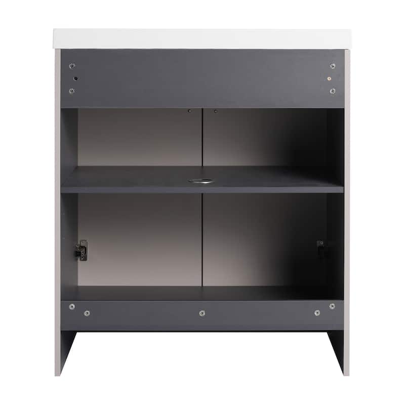 Bathroom Vanity With Sink In 24/30/36 Inch, Freestanding Bathroom Vanity With Soft Close Door and Adjustable Shelf