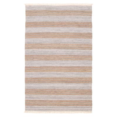 Boho Grey Kilim 4'11" x 8'2" - 4'11 x 8'2