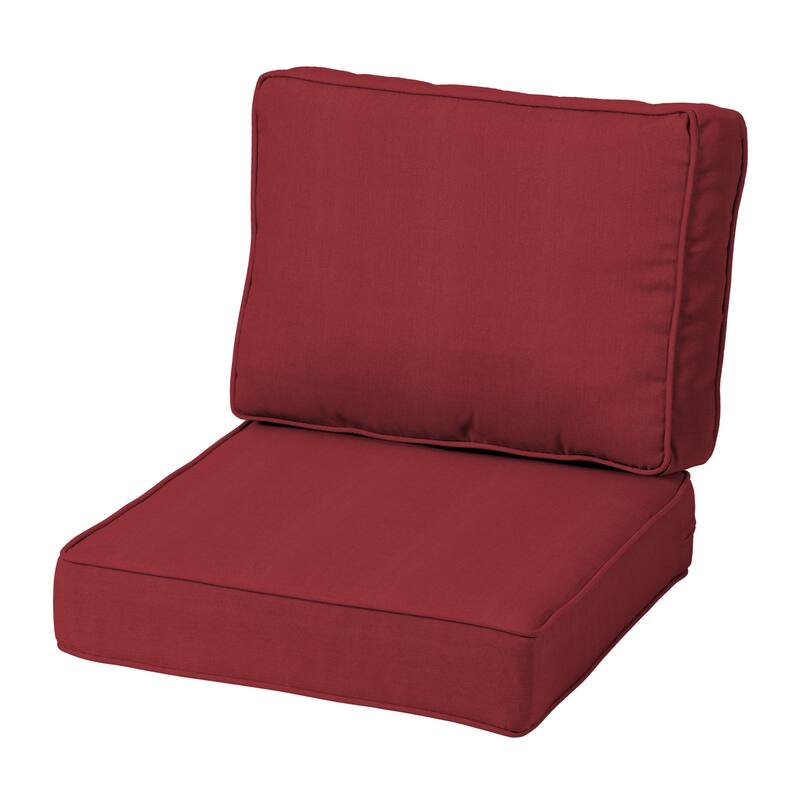 Arden Selections ProFoam Outdoor Plush Deep Seat Set - 24 L x 24 W - Caliente Red