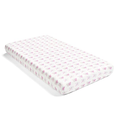 Hello Spud Butterfly Organic Cotton Fitted Crib Sheet - 52"x 28" x 9"