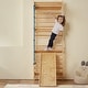 preview thumbnail 2 of 10, Multi-Color Pine Wood 15 Level Climbing Ladder Wall Gym for Kids and 5-in-1 Set - 31.5” L x 22.83” W x 84.65” H