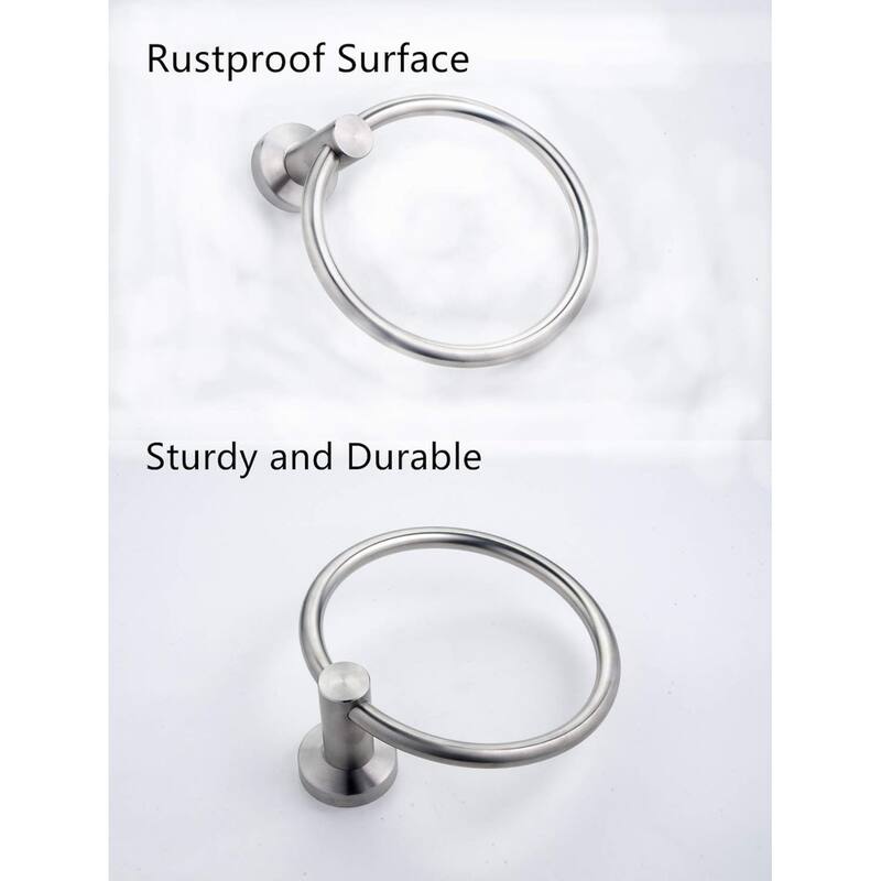 304 stainless steel towel ring wall mounted bathroom towel rack round towel rack