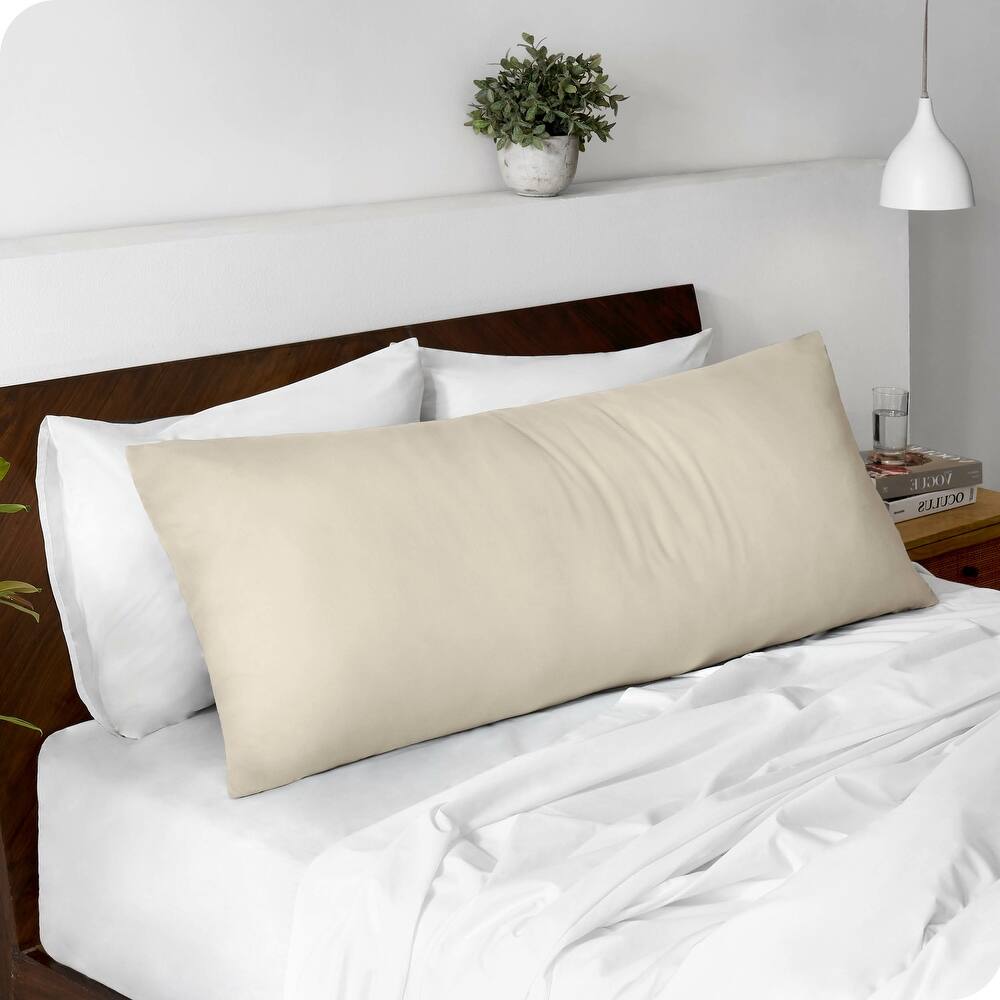 Bare Home Microfiber Body Pillow Cover with Zipper Closure
