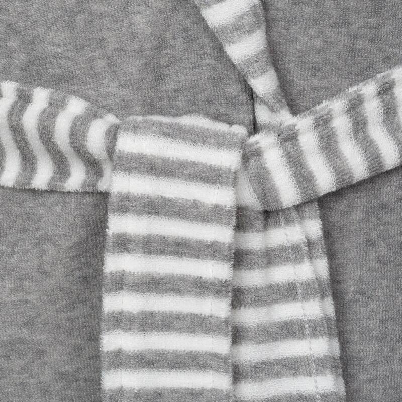 VOSSEN 'Juno' Striped Detailed Hooded Women's Robe