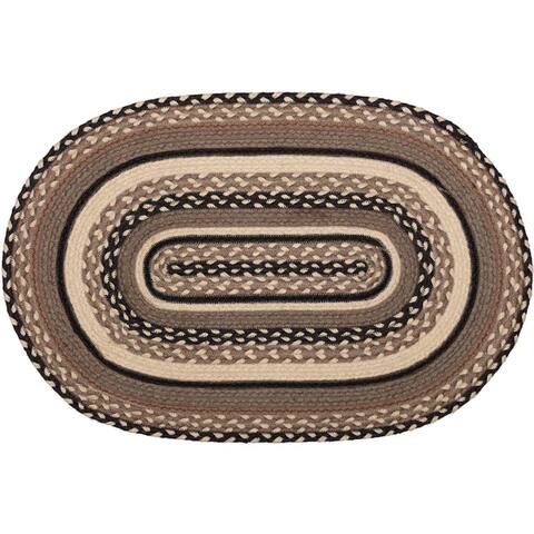 Sawyer Mill Charcoal Jute Rug Oval w/ Pad 20x30