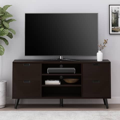 Doerun Mid-Century Modern TV Stand with Storage by Christopher Knight Home