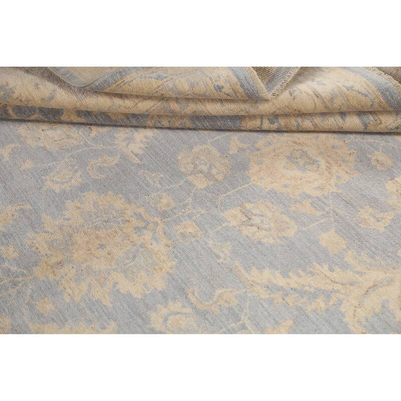 Vegetable Dye Muted Peshawar Chobi Oriental Wool Area Rug Hand-knotted - 8'10" x 11'9"