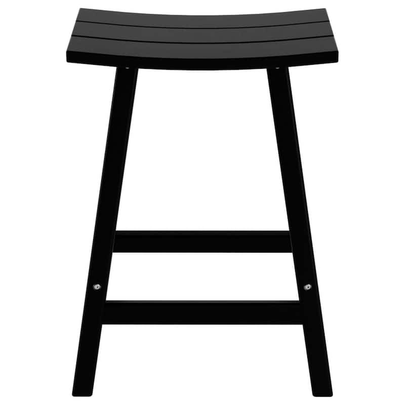 Polytrends Laguna Hdpe All Weather Outdoor Patio 24" Saddle Seat Counter Stool (Set Of 2)