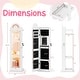preview thumbnail 13 of 18, Gymax 3 In 1 Kids Jewelry Cabinet w/3-Color Lighted Full Length Mirror