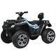 preview thumbnail 58 of 93, Powerful 24V Electric ATV for Big Kids, 2-Seater 4WD 4 Wheeler with LED Lights, Shock Absorbers & Bluetooth Music Light Blue