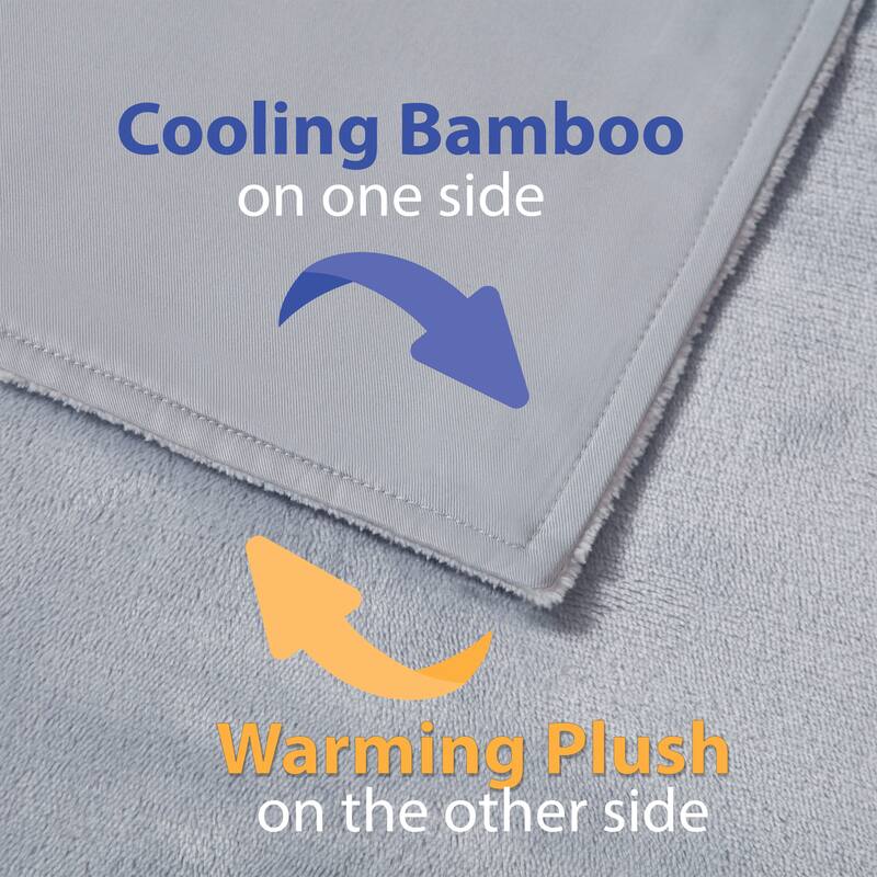 DreamLab Crystal 15lb Reversible Cooling Weighted Blanket with Removable Cover