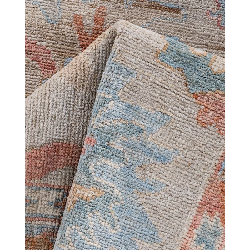 One of a Kind Hand Knotted Traditional Tribal Traditional Area Rug - 13' 8" X 2' 9"