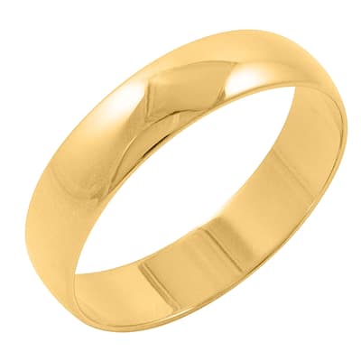 Oxford Ivy Men's 10K Gold 5mm Classic Wedding Band Available Ring Sizes 7-14