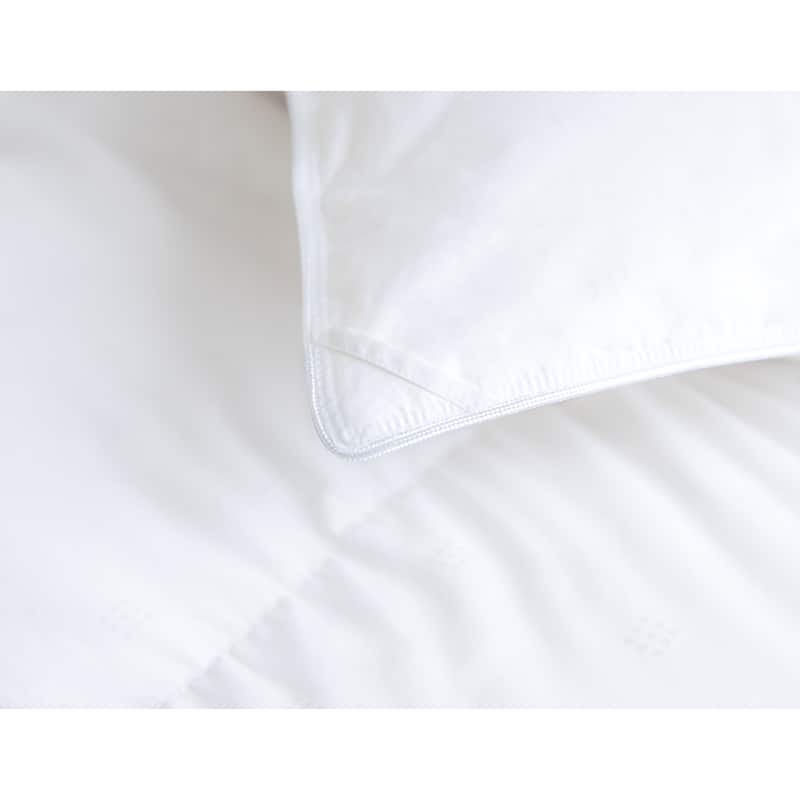 Highland Feather 625 Loft White Down Marseille Duvet/Comforter Summer Fill 500TC Casing with Corner Ties