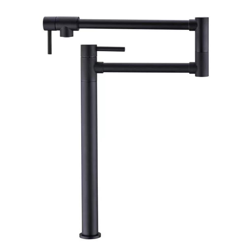 Deck Mount Pot Filler Faucet Brass Single Hole Brass Folding Double Joint Swing Arm Kitchen Sink Faucets
