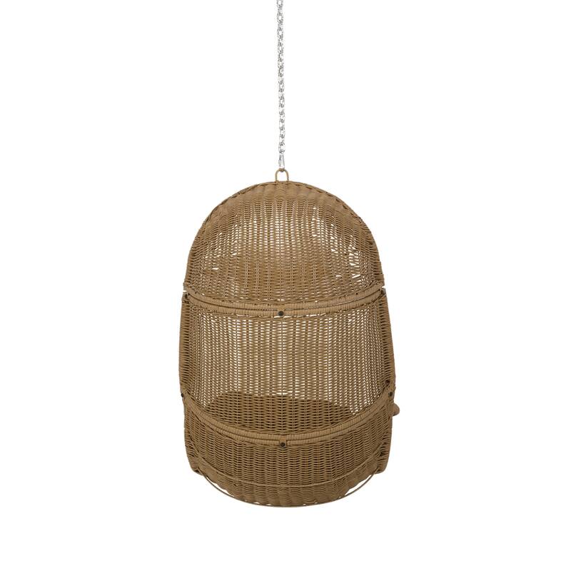 Orville Outdoor and Indoor Wicker Hanging Chair (NO STAND) by