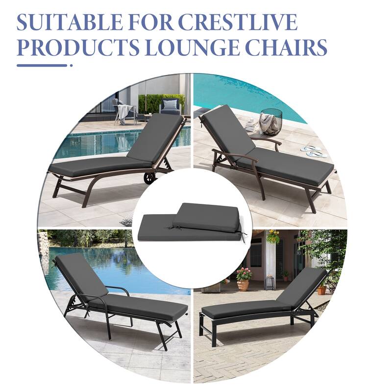 Outdoor Patio Chaise Lounge Chair Cushion