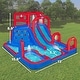 preview thumbnail 2 of 7, Sunny & Fun Mega Climb N' Go Inflatable Water Slide Park & Blow up Pool with Air Pump