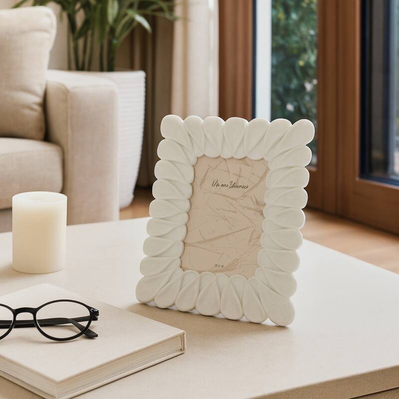 Resin Photo Frame Sculpted Dimensional Design and Textured Contours